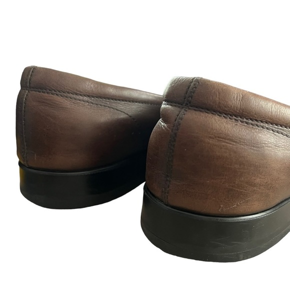 Tod’s Mens Smooth Leather Slip On Penny Loafers Brown US 10 EUC $695 - Picture 13 of 14